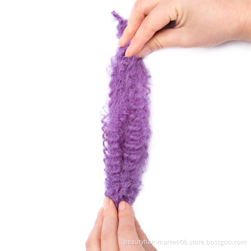 BLT wholesale 100% afro kinky curly human hair purple bulk for braiding/loc extensions kinky bulk human hair kinky braid hair